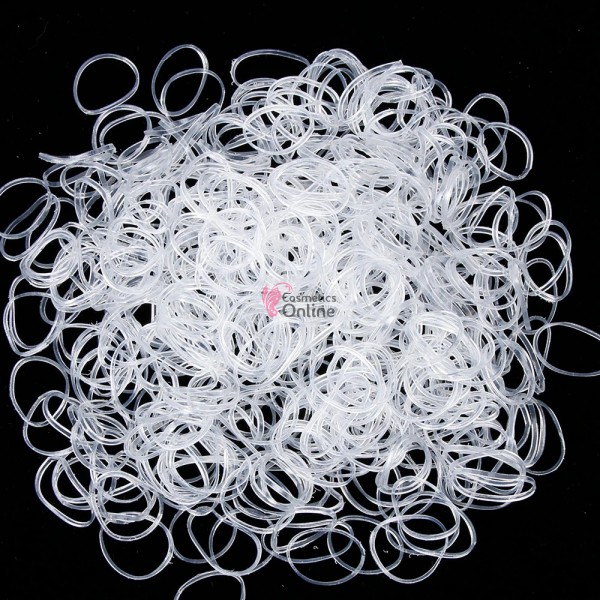 Elastice pentru codite de par RT001, set 60 bucati - Transparente XL